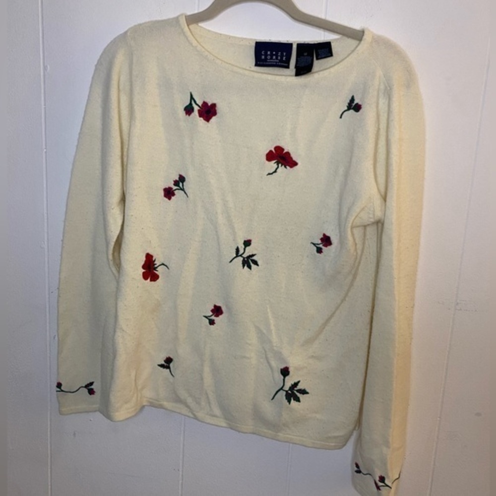 White Crazy Horse - Liz Claiborne Floral Long Sleeve